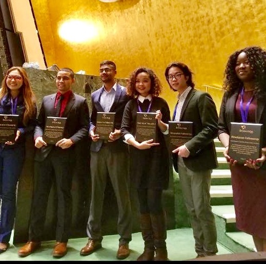 Ms. Louise Mabulo (4th from left) was awarded a Lifetime Fellowship from the Resolution Project during the 2017 Winter Youth Assembly