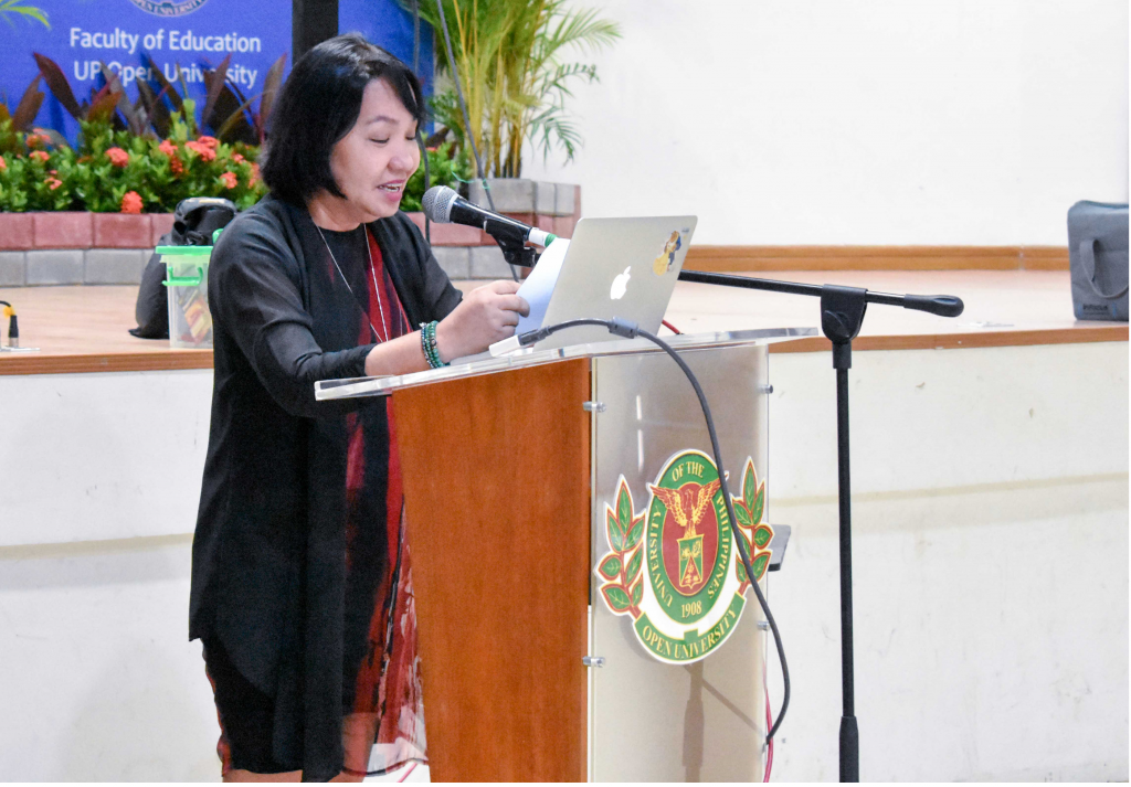 UPOU Chancellor Melinda dP. Bandalaria shares reasons she enjoys giving Opening Remarks.